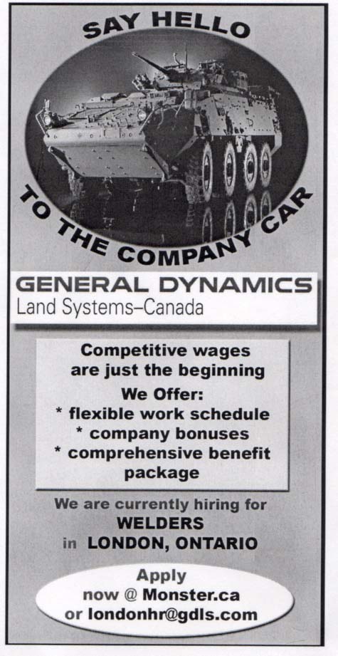 Recruitment Ad for GDLS-C